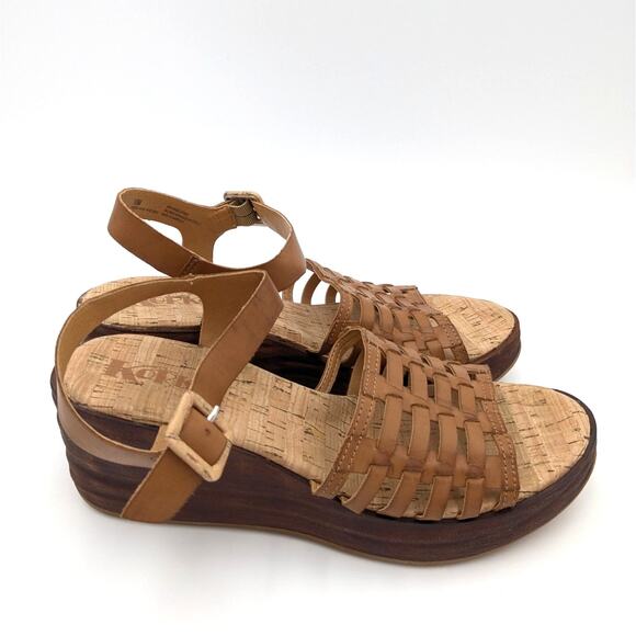 Korks Marley Platform Wedge Sandal Ankle Strap Women's Brown Size US10M EU41 - Picture 4 of 12
